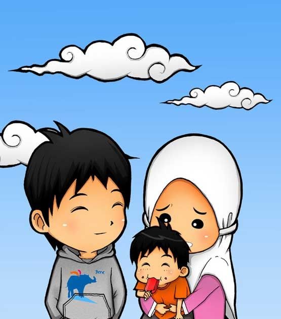  Gambar  Animasi Kartun Islami  Lucu  Kartun Animasi dan 