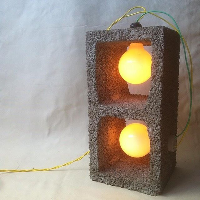 Luminária de bloco de concreto