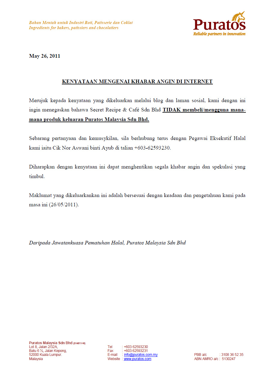 Surat Rasmi Permohonan Geran Tanah - ARasmi