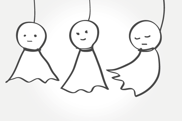 おしゃれな イラスト てるてる坊主