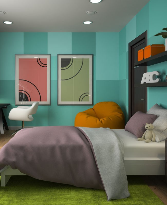 82 Gambar  Desain Kamar Tidur Oren HD Paling Keren 