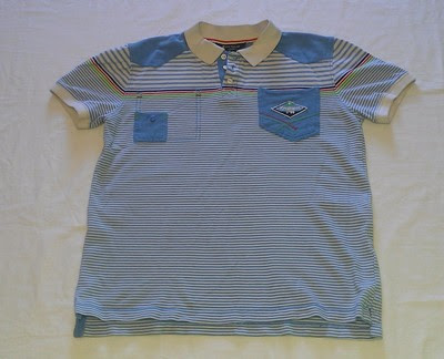 Get Cheap Boys ROKAWEAR Short Sleeve WhiteBlue Striped Shirt Size L1416