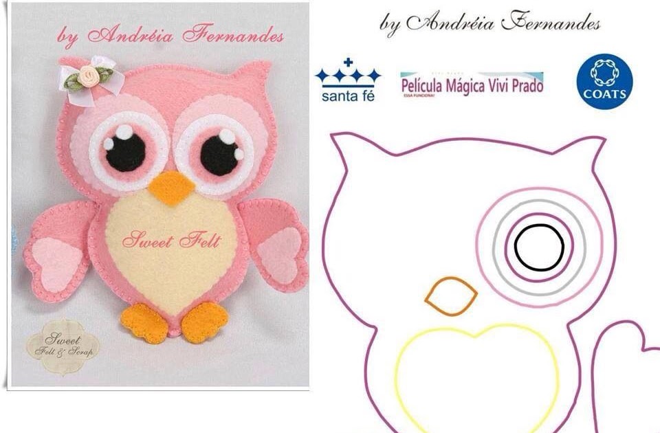Pola Boneka Flanel Owl boneka baru Pola Boneka Flanel Owl boneka baru