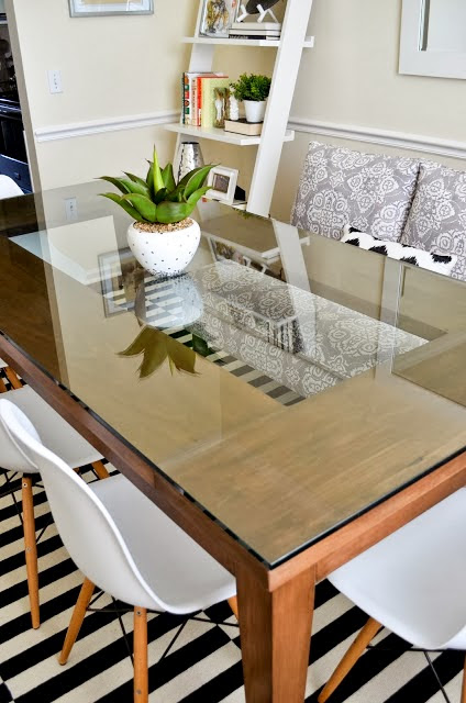 For example, we just found these beautiful diy tables and we're sure there are plenty more where these came for this project you need a table base. Diy Glasstop Dining Table Tutorial House Of Jade Interiors