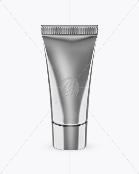 Download Download Metallic Cosmetic Tube Mockup (High-Angle Shot) PSD