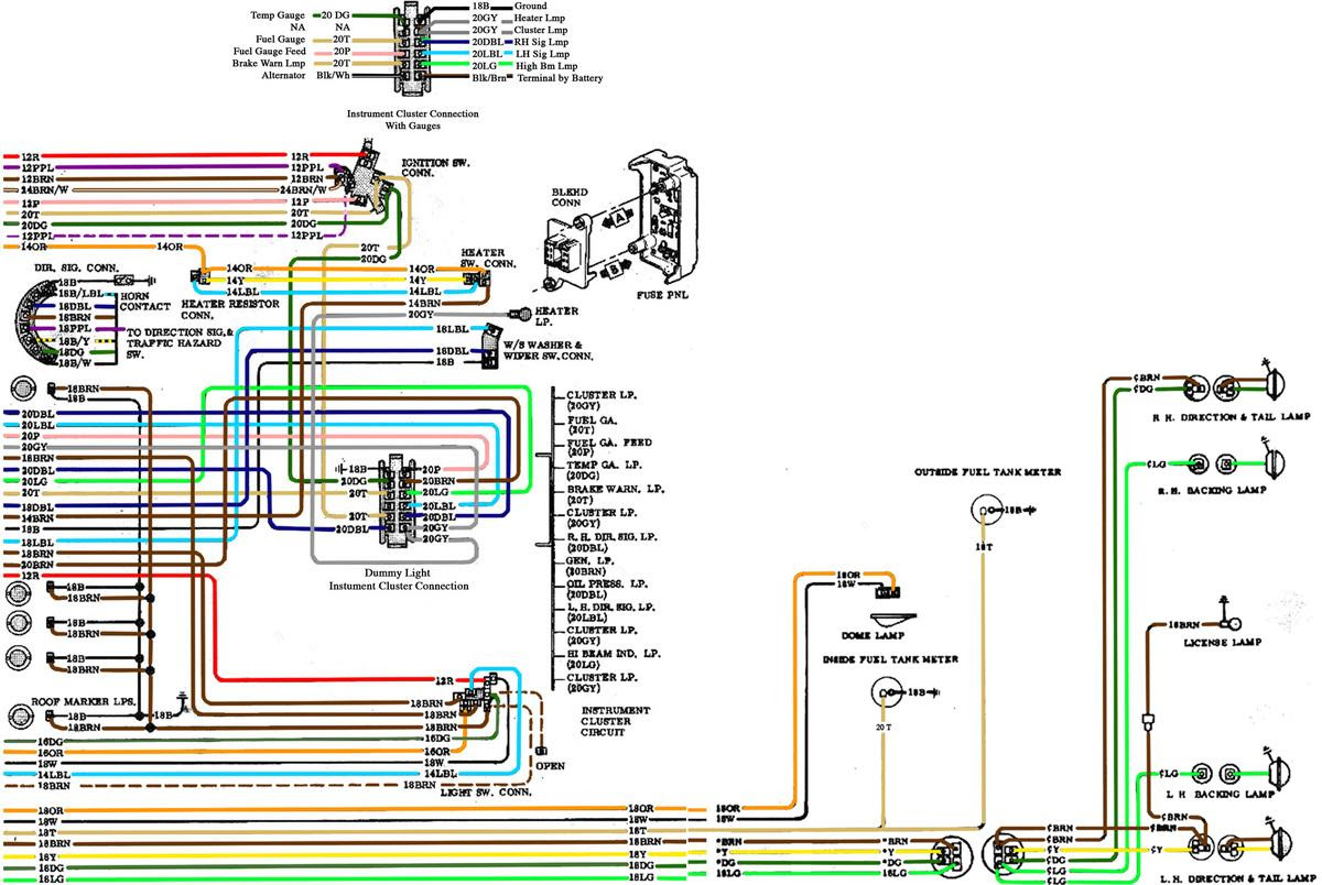 So here is a diagram that should help everyone. 67 72 Chevy Wiring Diagram