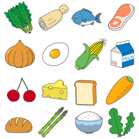 トップ100 食事 イラスト 無料 かわいい 美しい花の画像