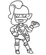 Brawl Stars Coloring Pages Shelly Coloring And Drawing - personaggi brawl stars da colorare shelly con scritta brawl stars