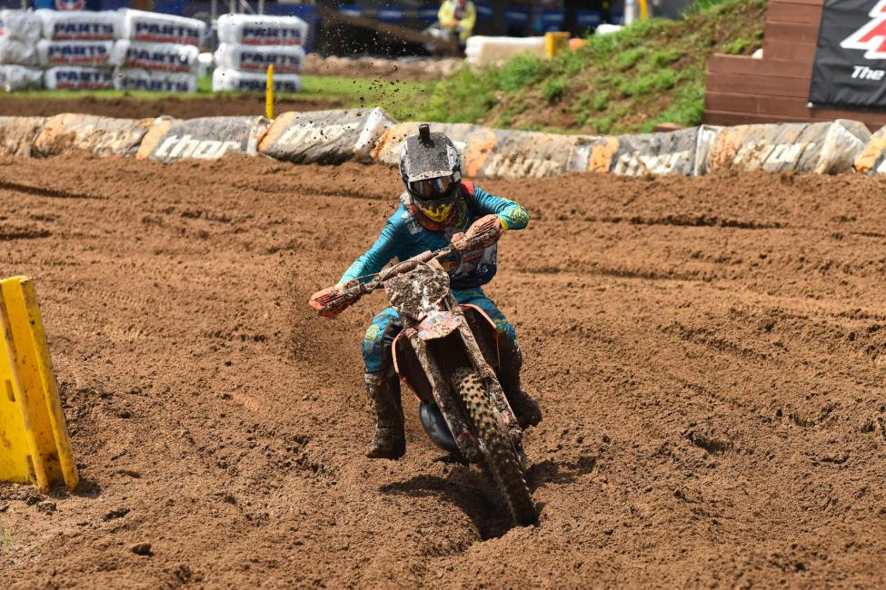 Derek Drake is sitting in a comfortable position to earn the 125 (12-16) B/CNational Championship with a set of podium finishes.Photo: Ken Hill