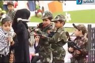 Play performed by Arab toddlers at a children's festival in Gaza. They were taught to stab and shoot Israelis & Jews.