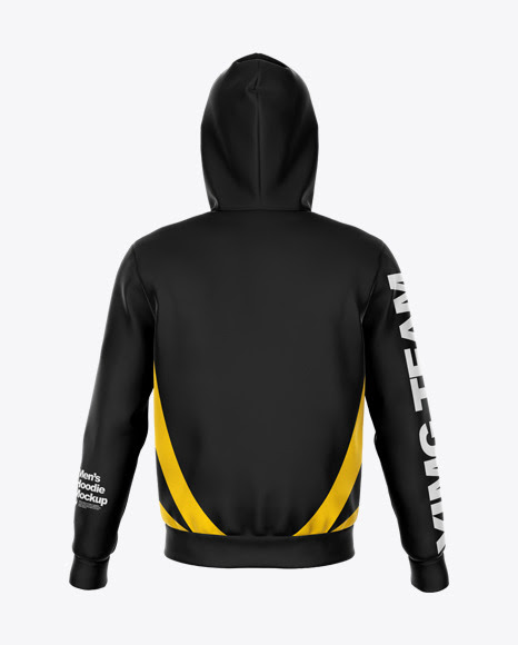 Download Free Zipped Hoodie Mockup - Back View (PSD)