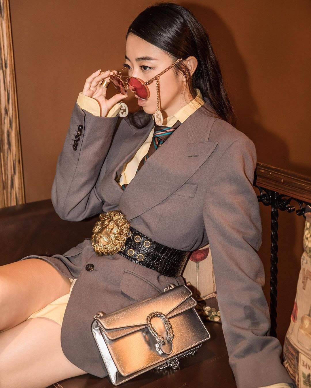 Super mini gg marmont leather bag. Gucci Resort 2021 Epilogue Collection What Influencers Wore