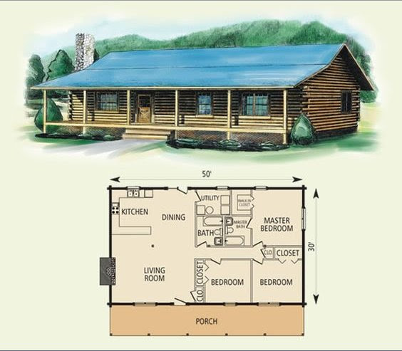 1955 sq ft 3 bedrooms 2 bathrooms. 10 Cabin Floor Plans Page 3 Of 3 Cozy Homes Life