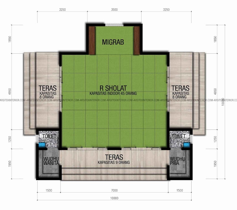 Top Desain Mushola Ukuran 10x10