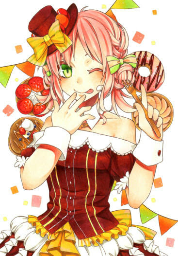 ロイヤリティフリー食べる スイーツ イラスト 女の子 ただのディズニー画像