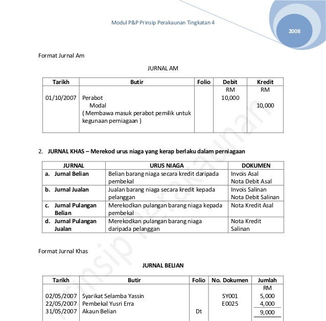 Contoh Jurnal Folio Akaun Tingkatan 4 - Job Seeker