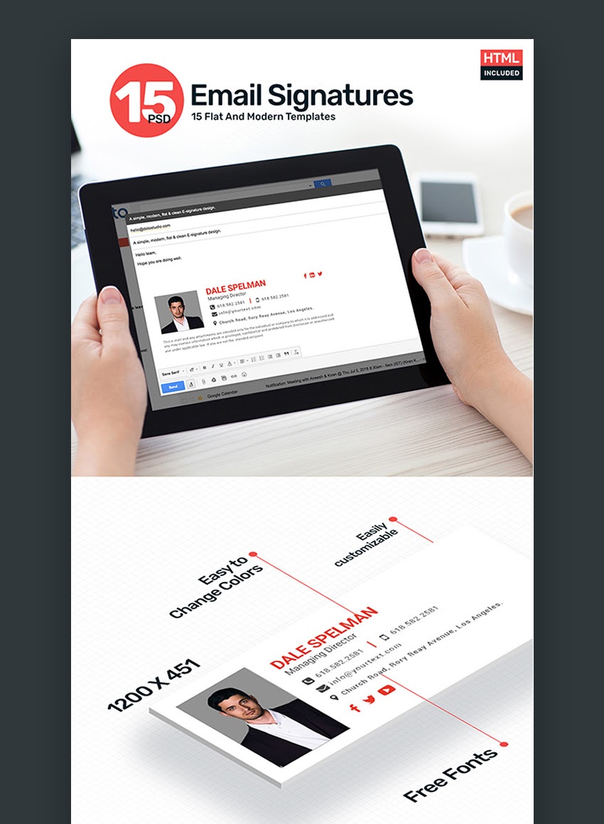 Download Email Signature Mockup Free Free Mockups - Download Email ...