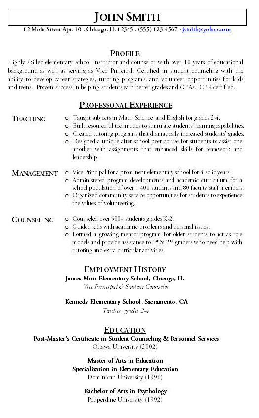 This example of cv is available for free download in word format. Teacher Resume Sample Hire Me 101