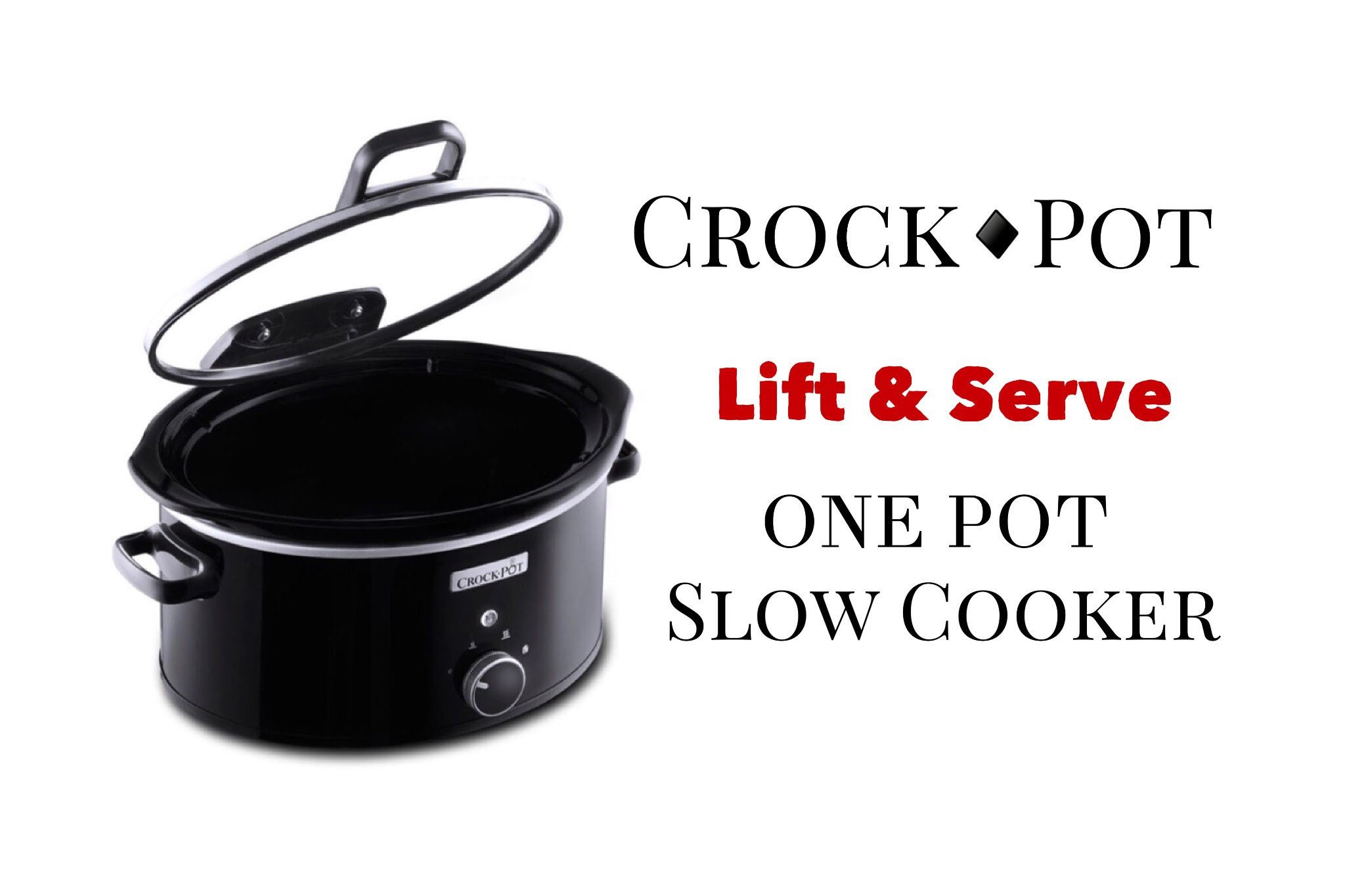 4.5l saute hinged lid slow cooker with duraceramic coating. Crock Pot Lift Serve One Pot Slow Cooker