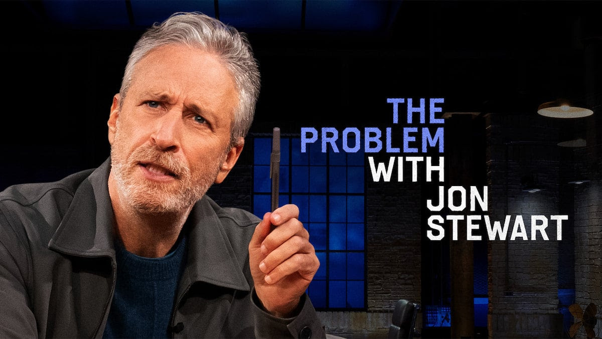 Jon Stewart Show placard.