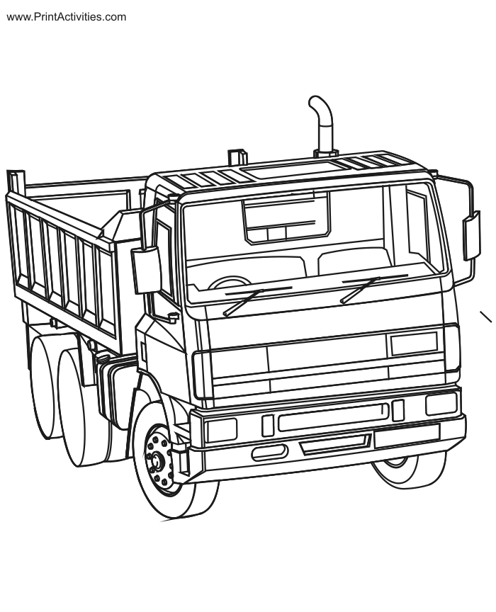 Boys also love to color! Truck Colouring Pages Clip Art Library