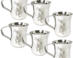 Metal tea cups tea set