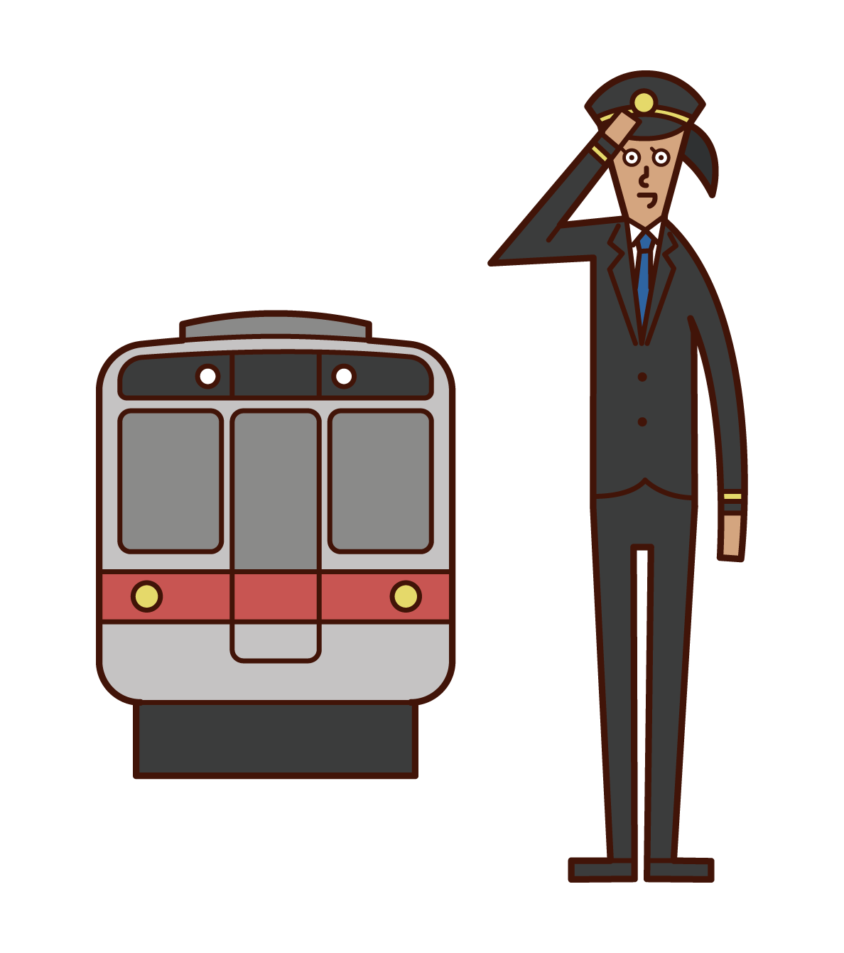 コンプリート 駅長 イラスト 駅長 帽子 イラスト