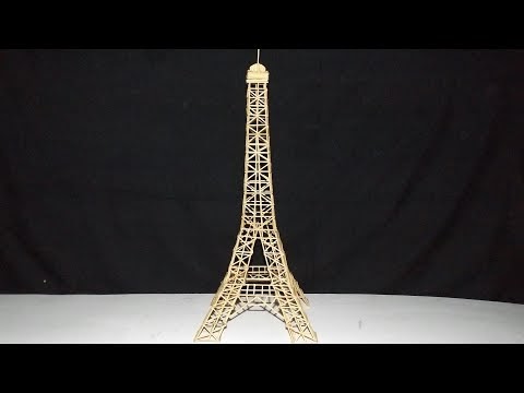 Cara Membuat miniatur menara Eiffel dari tusuk sate