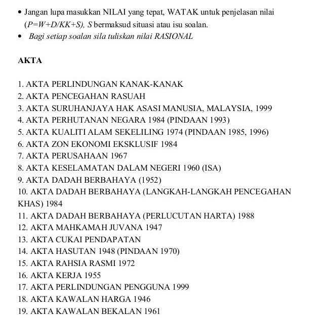 Contoh Soalan Esei Pendidikan Moral Tingkatan 4 - F Soalan