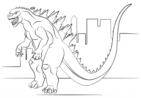 godzilla coloring book  color fun