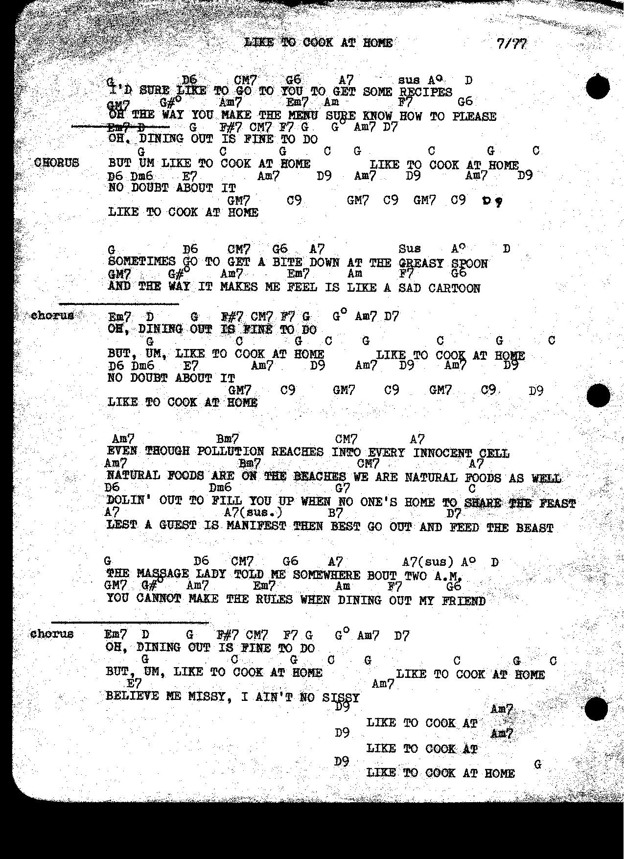 The Cat Came Back Chords Sheet And Chords Collection