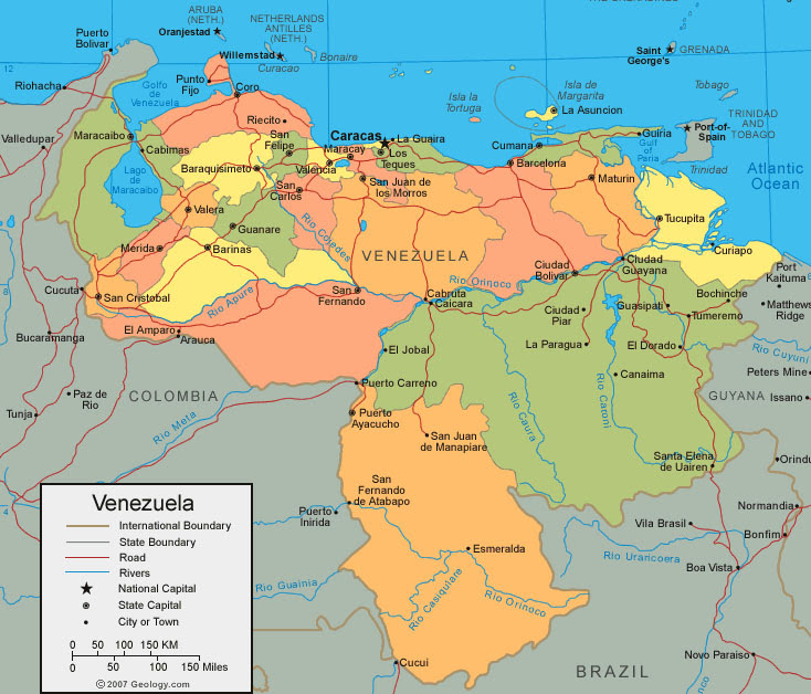 Známkové územia - Venezuela – revolučné známky 1932