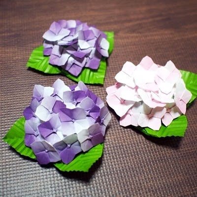 折り紙 花 立体 紫陽花 Xorrecth