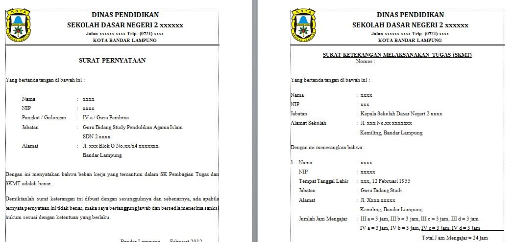 Contoh Surat Pernyataan Kepala Sekolah - Virallah