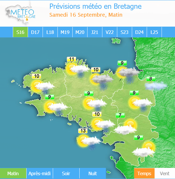 Il tempo esatto in brest La Meteo Bretonne De Brest A Clisson