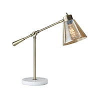 Adjustable stainless steel desk lamp with marble base