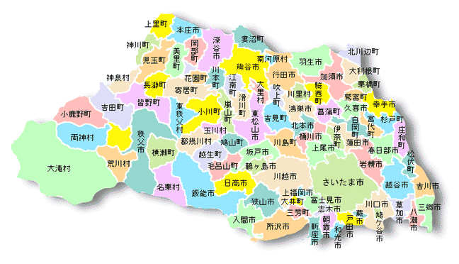 Japan Image 埼玉県 地図