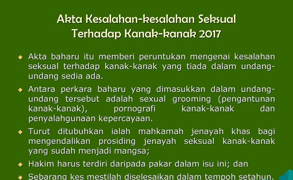 akta kanak-kanak 2001 pindaan 2016