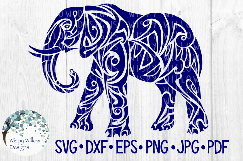 Free Tribal Elephant, Boho Animal SVG/DXF/EPS/PNG/JPG/PDF ...