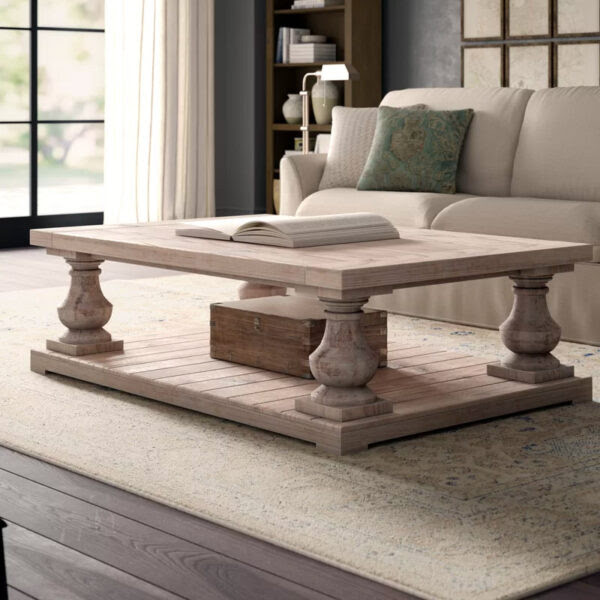 A rustic farmhouse coffee table can be effortlessly built using lumber wood. 51 Rustic Coffee Tables That Redefine Shabby Chic
