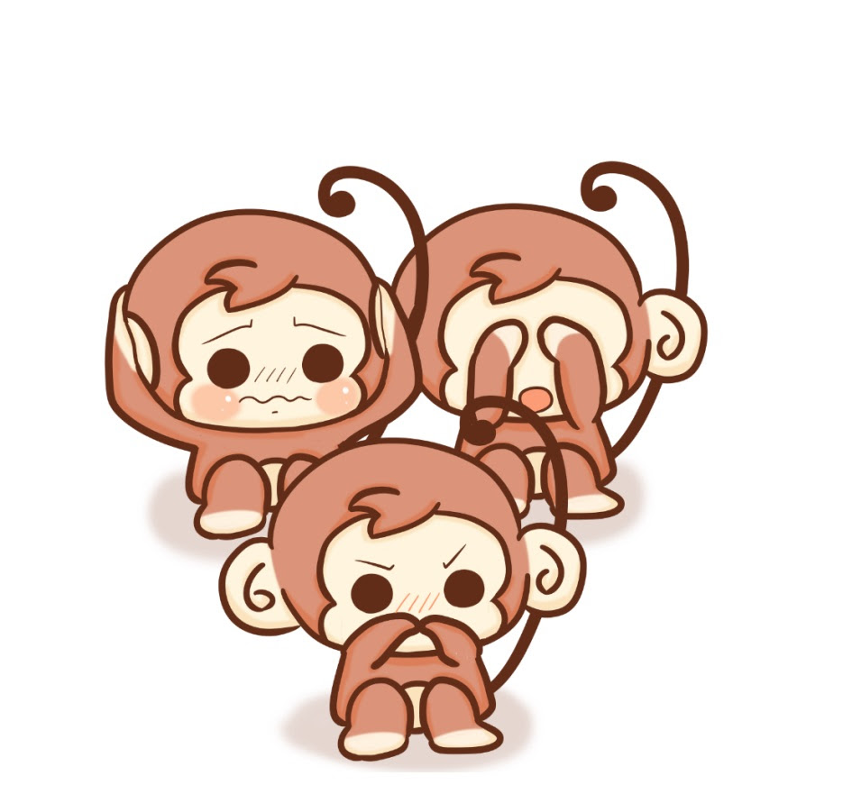 ダウンロード可能 三猿 イラスト かわいい 簡単