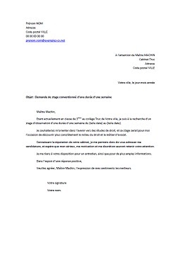 Lettre De Demande De Stage Chez Un Avocat  Job 