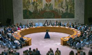 Miembros del Consejo de Seguridad de la ONU en una sesión sobre la situación en Gaza. (Foto de archivo)