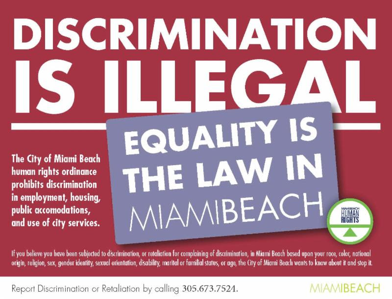 Discrimination is Illegal