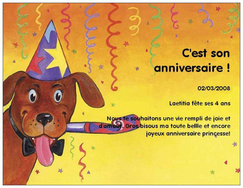 Carte Joyeux Anniversaire Laetitia Nanaryuliaortega Blog