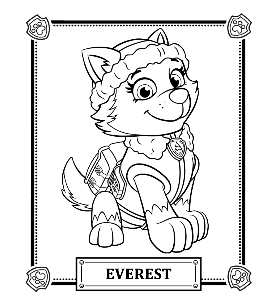 Paw patrol 4th of july coloring page. Paw Patrol Zuma Coloring Page Clip Art Library