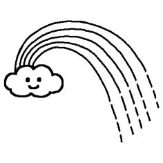 モノクロ 虹 イラスト 白黒 の最高のコレクション ディズニー画像のすべて