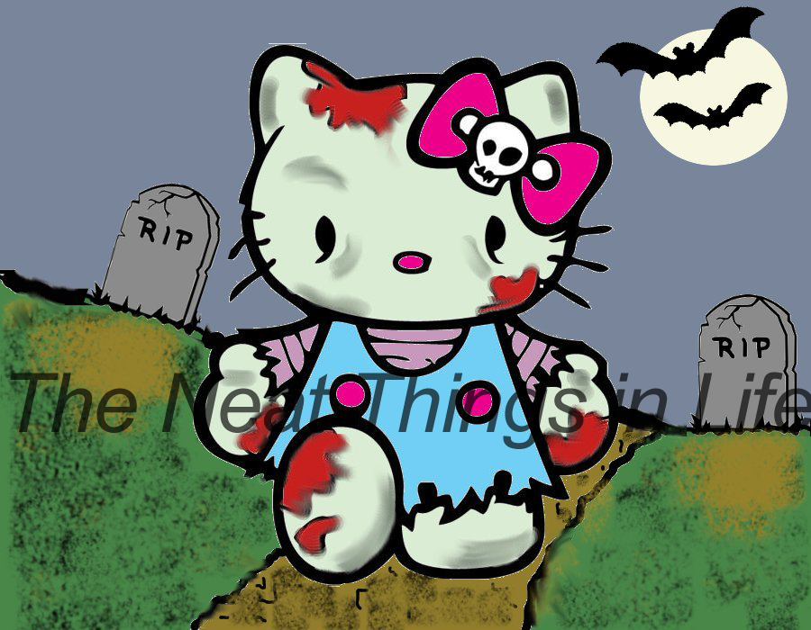 Free izombie hello kittyi coloring pages