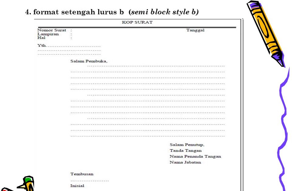 Contoh Surat Full Block Style Dalam Bahasa Indonesia - Bagi Contoh Surat