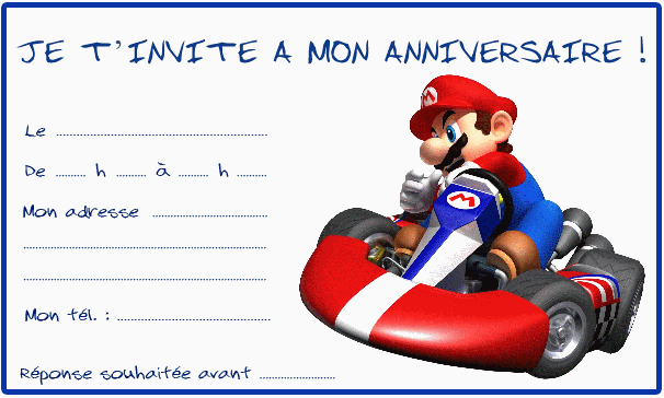 Invitation Anniversaire Mario A Imprimer Sharilyn Quinns